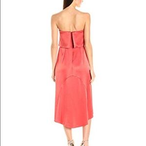 Red Strapless Halston Dress